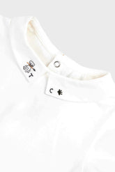 Embroidered White Bodysuit